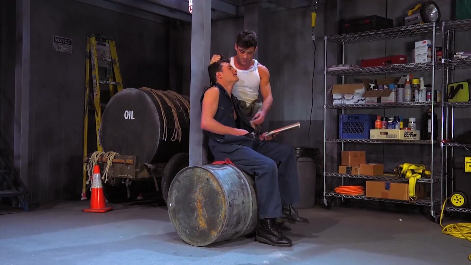 Bondage garage scene 04