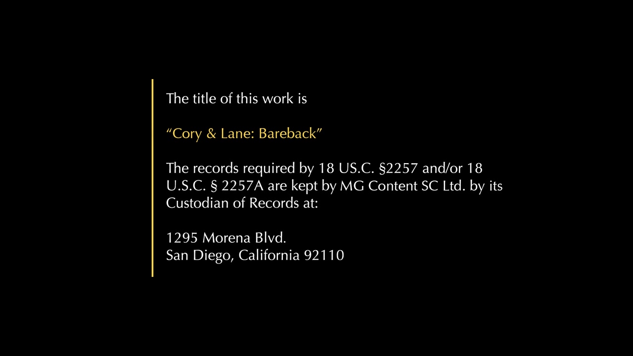 Cory lane – bareback 2015